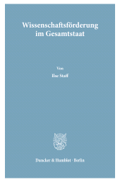 E-book, Wissenschaftsförderung im Gesamtstaat., Duncker & Humblot