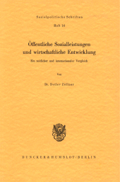 E-book, Öffentliche Sozialleistungen und wirtschaftliche Entwicklung. : Ein zeitlicher und internationaler Vergleich., Duncker & Humblot