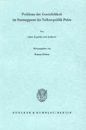 E-book, Probleme der Gesetzlichkeit im Staatsapparat der Volksrepublik Polen., Duncker & Humblot