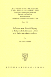 E-book, Inflation und Beschäftigung in Volkswirtschaften mit Güter- und Arbeitsmarktkontrakten., Duncker & Humblot