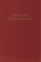 E-book, Stabilisierung des Währungssystems., Duncker & Humblot