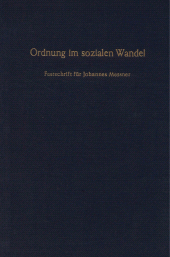 E-book, Ordnung im sozialen Wandel. : Festschrift für Johannes Messner zum 85. Geburtstag., Duncker & Humblot