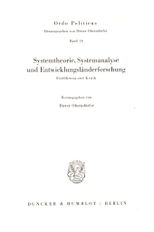 E-book, Systemtheorie, Systemanalyse und Entwicklungsländerforschung. : Einführung und Kritik., Duncker & Humblot