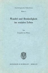 E-book, Wandel und Beständigkeit im sozialen Leben., Duncker & Humblot