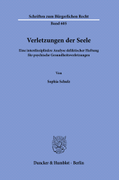 eBook, Verletzungen der Seele : Eine interdisziplinäre Analyse deliktischer Haftung für psychische Gesundheitsverletzungen, Duncker & Humblot