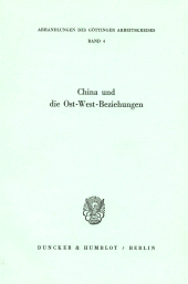 eBook, China und die Ost-West-Beziehungen, Duncker & Humblot