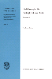 E-book, Einführung in die Protophysik der Welle. : Kymometrie., Duncker & Humblot