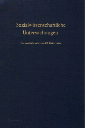 eBook, Sozialwissenschaftliche Untersuchungen. : Gerhard Albrecht zum 80. Geburtstag., Duncker & Humblot
