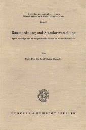 E-book, Raumordnung und Standortverteilung., Duncker & Humblot