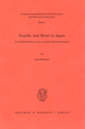 E-book, Familie und Beruf in Japan. : Zur Identitätsbildung in einer asiatischen Industriegesellschaft., Duncker & Humblot