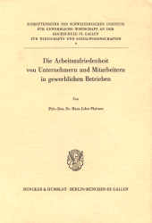 E-book, Die Arbeitszufriedenheit von Unternehmern und Mitarbeitern in gewerblichen Betrieben., Duncker & Humblot