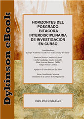 E-book, Horizontes del posgrado : bitácora interdisciplinaria de investigación en curso, Dykinson