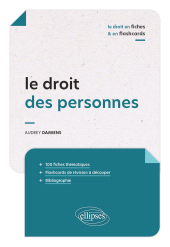 E-book, Le droit des personnes en fiches et en flashcards, Édition Marketing Ellipses
