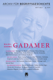 E-book, Archiv für Begriffsgeschichte. Band 66,2 : Schwerpunkt: Hans-Georg Gadamer, Felix Meiner Verlag