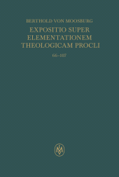 E-book, Expositio super Elementationem theologicam Procli. Propositiones 66-107, Felix Meiner Verlag