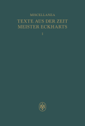 E-book, Miscellanea: Texte aus der Zeit Meister Eckharts I : Bertram von Ahlen, Opera, Felix Meiner Verlag