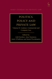 E-book, Politics, Policy and Private Law : Volume II: Contract, Commercial and Company Law, Hart Publishing