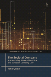 E-book, The Societal Company : Sustainability, Shareholder Value, and European Company Law, Hart Publishing