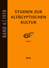 E-book, Studien zur Altägyptischen Kultur Band 6, Helmut Buske Verlag