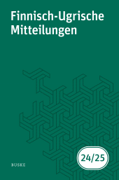 eBook, Finnisch-Ugrische Mitteilungen Band 24/25, Helmut Buske Verlag