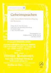 E-book, Geheimsprachen unter besonderer Berücksichtigung der Romania : Erträge des IX. Internationalen Symposions Sondersprachenforschung. Universität Siegen. 7. bis 8. November 2014, Helmut Buske Verlag