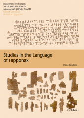 E-book, Studies in the Language of Hipponax, Helmut Buske Verlag