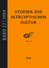 E-book, Studien zur Altägyptischen Kultur Band 27, Helmut Buske Verlag