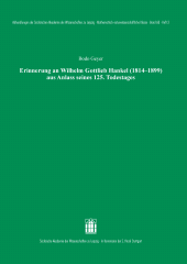E-book, Erinnerung an Wilhelm Gottlieb Hankel (1814-1899) aus Anlass seines 125. Todestages, S. Hirzel Verlag GmbH