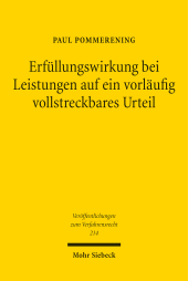 E-book, Erfüllungswirkung bei Leistungen auf ein vorläufig vollstreckbares Urteil, Mohr Siebeck
