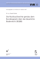 E-book, Die Rückkaufsrechte gemäss dem Bundesgesetz über das bäuerliche Bodenrecht (BGBB), Stämpfli Verlag