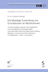 E-book, Die lebzeitige Zuwendung von Grundstücken an Nachkommen : im Spannungsfeld zwischen den entgeltlichen und den unentgeltlichen Rechtsgeschäften  unter besonderer Berücksichtigung des Kaufpreisdarlehens und der gemischeten Scheknung  im Obligationen-, Güter- und Erbrecht, Stämpfli Verlag