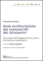 E-book, Note scritturistiche dai manoscritti dei Girolamini : alle origini dell'esegesi storico-critica nel Seicento napoletano, TAB edizioni