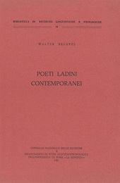 eBook, Poeti ladini contemporanei, Dipartimento di studi glottoantropologici dell'Università di Roma "La Sapienza"