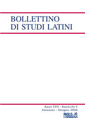 Fascicolo, Bollettino di studi latini : LVI, 1, 2026, Paolo Loffredo iniziative editoriali