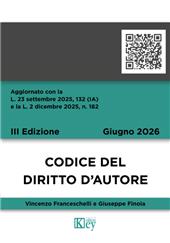 E-book, Codice del diritto d'autore : legge 22 aprile 1941, n. 633 aggiornata conla Legge 23 settembre 2025, n. 132, Key editore