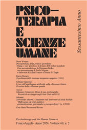 Heft, Psicoterapia e scienze umane : LX, 2, 2026, Franco Angeli