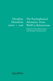 Fascicule, Discipline filosofiche : XXXVI, 1, 2026, Quodlibet