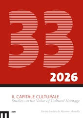 Fascicolo, Il capitale culturale : studies on the value of cultural heritage : 33, 1, 2026, EUM-Edizioni Università di Macerata