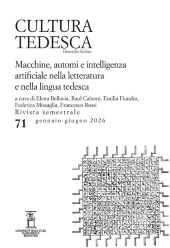 Fascicolo, Cultura tedesca : 71, 1, 2026, Mimesis