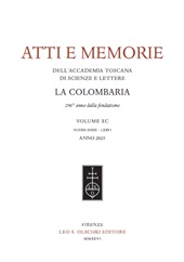 eBook, Atti e memorie dell'Accademia toscana di scienze e lettere La Colombaria : volume XC, nuova serie LXXVI, anno 2025 : 290o anno dalla fondazione, Leo S. Olschki editore