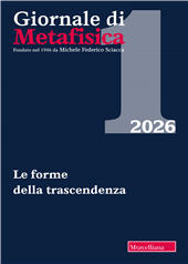 Fascicolo, Giornale di metafisica : XLVIII, 1, 2026, Morcelliana