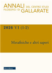 Artikel, Presentazione : metafisiche e altri saperi : un reciproco darsi da pensare, Morcelliana