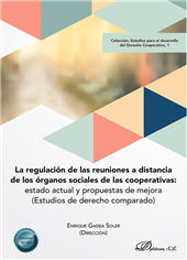 E-book, La regulación de las reuniones a distancia de los órganos sociales de las cooperativas : estado actual y propuestas de mejora : estudios de derecho comparado, Dykinson