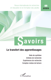E-book, Le transfert des apprentissages, L'Harmattan