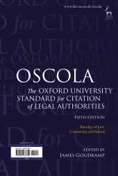 E-book, OSCOLA : The Oxford University Standard for Citation of Legal Authorities, Hart Publishing