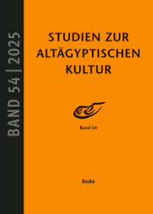 eBook, Studien zur Altägyptischen Kultur Band 54, Helmut Buske Verlag