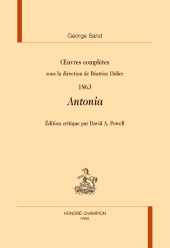 E-book, Oeuvres complètes. 1863. Antonia : Édition critique, Honoré Champion