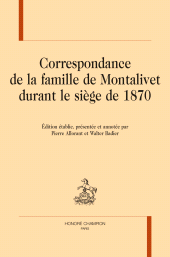 E-book, Correspondance de la famille Montalivet durant le siege de 1870, Honoré Champion