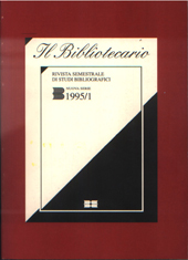 Heft, Il bibliotecario : rivista di studi bibliografici. VOL. XV N.S. LUGLIO-DICEMBRE, 1998, Bulzoni