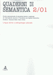 Fascicolo, Quaderni di semantica. DICEMBRE (N.2), 2008, CLUEB